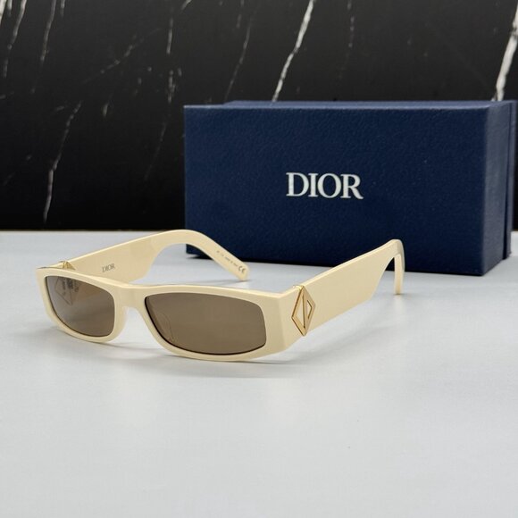 NEW CD DIAMOND S1I 50F0 DIOR IVORY UNISEX SUNGLASSES - Picture 1 of 9